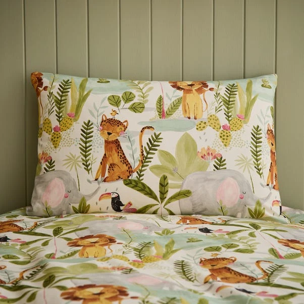 Jungle Friends 100% Cotton Reversible Duvet Cover And Pillowcase Set 10 Jungle Friends 100% Cotton Reversible Duvet Cover And Pillowcase Set - Image 8