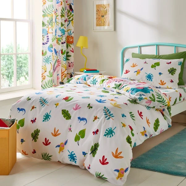Bright Animals 100% Cotton Reversible Duvet Cover And Pillowcase Set 10 Bright Animals 100% Cotton Reversible Duvet Cover And Pillowcase Set - Image 8