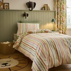 Jungle Friends 100% Cotton Reversible Duvet Cover And Pillowcase Set 16 Jungle Friends 100% Cotton Reversible Duvet Cover And Pillowcase Set -furn Sale Store 30937772 alt02