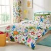 Bright Animals 100% Cotton Reversible Duvet Cover And Pillowcase Set -furn Sale Store 30937803