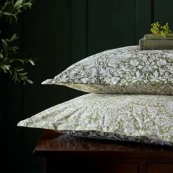 William Morris Strawberry Thief 100% Cotton Duvet Cover And Pillowcase Set -furn Sale Store 30938976 alt04