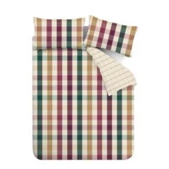 Catherine Lansfield Autumn Check Duvet Cover And Pillowcase Set -furn Sale Store 30942804 alt05