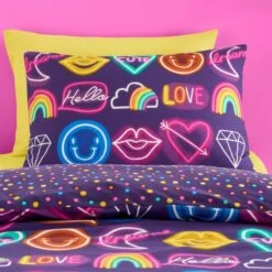 Neon Reversible Duvet Cover And Pillowcase Set 21 Neon Reversible Duvet Cover And Pillowcase Set -furn Sale Store 30945348 alt01