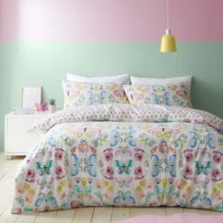 Kaleidoscope Bugs Reversible Duvet Cover And Pillowcase Set 10 Kaleidoscope Bugs Reversible Duvet Cover And Pillowcase Set -furn Sale Store 30945412