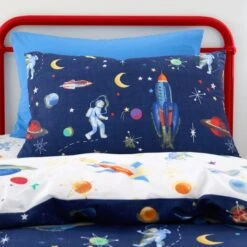 Space 100% Cotton Reversible Duvet Cover And Pillowcase Set -furn Sale Store 30945423 alt01