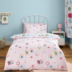 Toadstool Fairies Reversible Polycotton Duvet Cover & Pillowcase Set -furn Sale Store 30957227 alt02