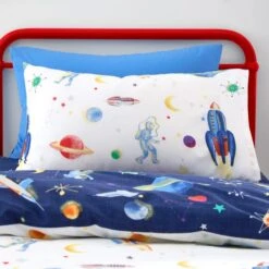 Space 100% Cotton Reversible Duvet Cover And Pillowcase Set -furn Sale Store 30957242 alt03