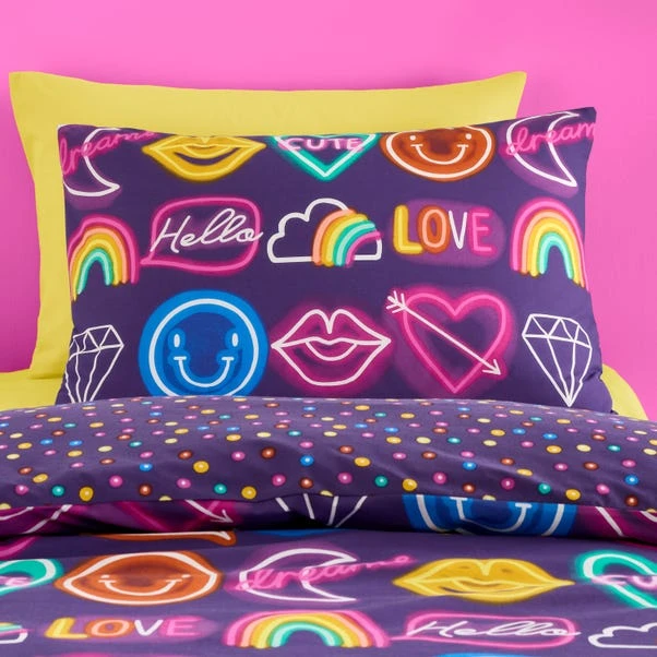 Neon Reversible Duvet Cover And Pillowcase Set 4 Neon Reversible Duvet Cover And Pillowcase Set - Image 2
