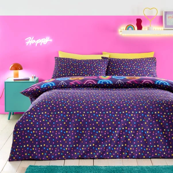 Neon Reversible Duvet Cover And Pillowcase Set 5 Neon Reversible Duvet Cover And Pillowcase Set - Image 3