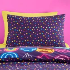 Neon Reversible Duvet Cover And Pillowcase Set 17 Neon Reversible Duvet Cover And Pillowcase Set -furn Sale Store 30958635 alt03