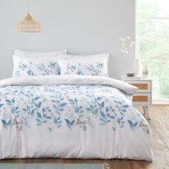 Abeny Leaves Cotton TENCEL™ Duvet Cover & Pillowcase Set 33 Abeny Leaves Cotton TENCEL™ Duvet Cover & Pillowcase Set -furn Sale Store 30962707