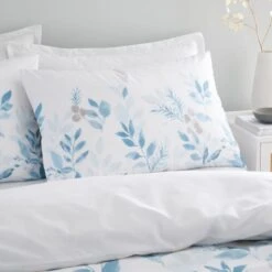 Abeny Leaves Cotton TENCEL™ Duvet Cover & Pillowcase Set 23 Abeny Leaves Cotton TENCEL™ Duvet Cover & Pillowcase Set -furn Sale Store 30962742 alt02