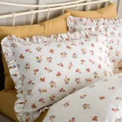 Catherine Lansfield Frill Ditsy Floral Duvet Cover And Pillowcase Set -furn Sale Store 30962840 alt01