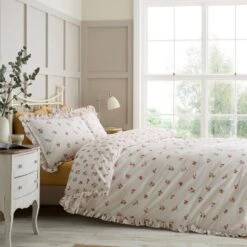 Catherine Lansfield Frill Ditsy Floral Duvet Cover And Pillowcase Set -furn Sale Store 30962914 alt02