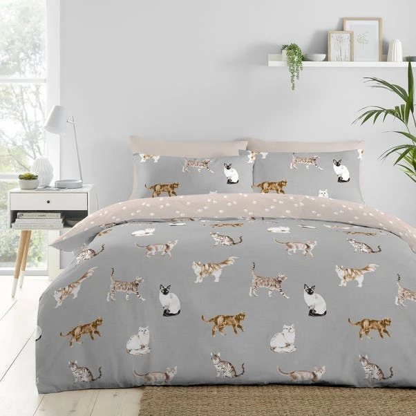 Cats Polycotton Duvet Cover & Pillowcase Set 6 Cats Polycotton Duvet Cover & Pillowcase Set - Image 4