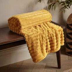 Cosy Ribbed Throw 130cm X 170cm -furn Sale Store 30966082
