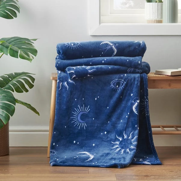 Sassy B Astrology Navy Fleece Throw 200cm X 240cm 2 Sassy B Astrology Navy Fleece Throw 200cm X 240cm