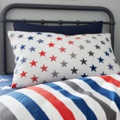 Catherine Lansfield Set Of 2 Stripes And Stars Duvet Cover & Pillowcase Sets 22 Catherine Lansfield Set Of 2 Stripes And Stars Duvet Cover & Pillowcase Sets -furn Sale Store 30977403 alt02