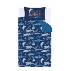 Catherine Lansfield Jawsome Shark Polycotton Duvet Cover & Pillowcase Set 24 Catherine Lansfield Jawsome Shark Polycotton Duvet Cover & Pillowcase Set -furn Sale Store 30977404 alt05