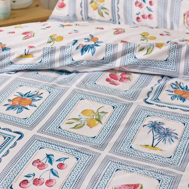 Catherine Lansfield Riviera Tiles Reversible Duvet Cover & Pillowcase Set 6 Catherine Lansfield Riviera Tiles Reversible Duvet Cover & Pillowcase Set - Image 4
