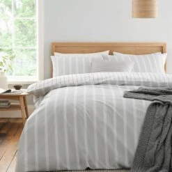 Bianca Ashford Stripe Reversible Duvet Cover & Pillowcase Set -furn Sale Store 30983082