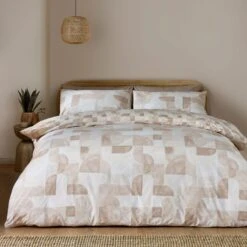 Catherine Lansfield Sloane Geo Reversible Duvet Cover & Pillowcase Set